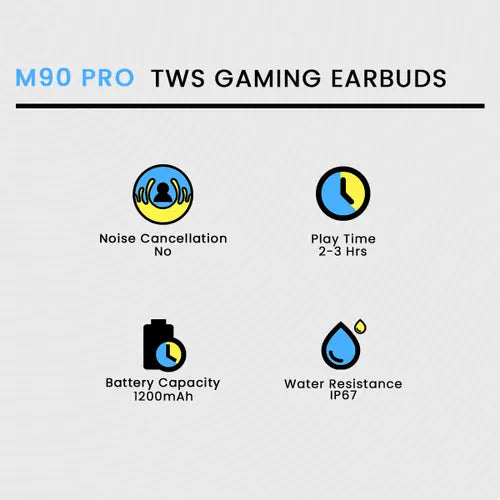 M90 Pro TWS Gaming Earbuds